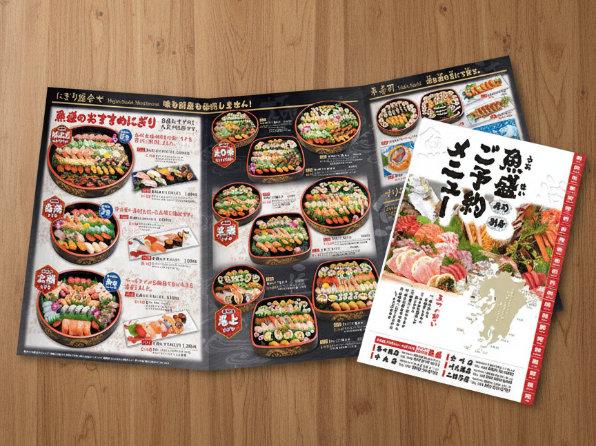 魚盛お寿司ご予約メニュー